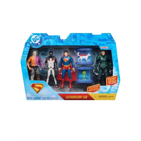 Superman DC Comics TRGX action figure set 6” 4 pack New in Box Luthorcorp lab L - Picture 2 of 5